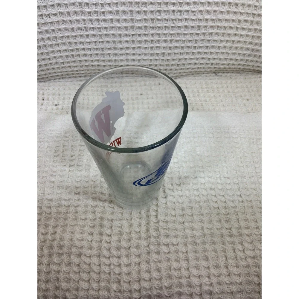 Gameday Wisconsin Badgers Bud Light Pint Glass‎ 16oz Clear